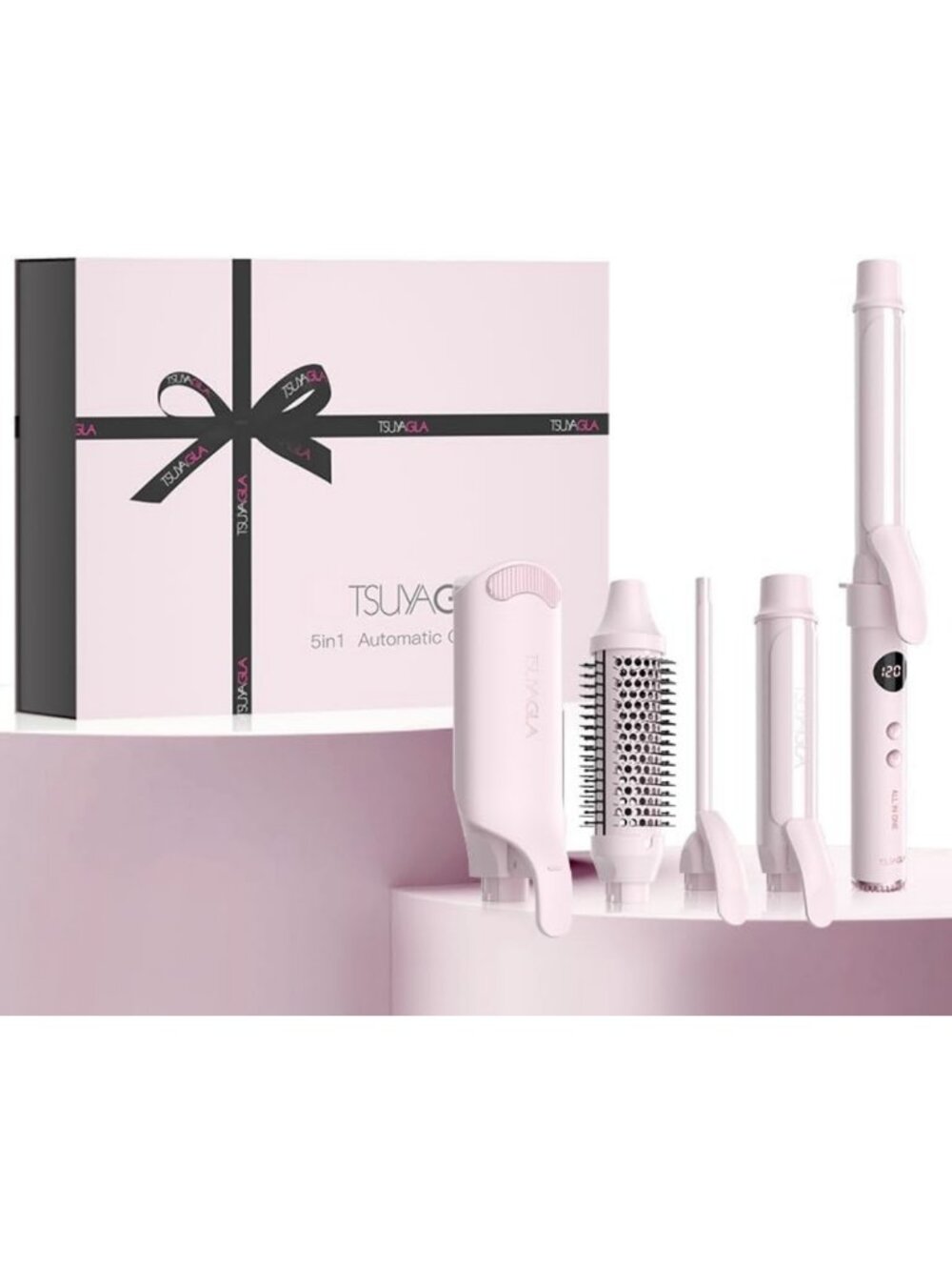 5-in-1 Curling Iron with Airflow Cooling for Long-Lasting Curls & Waves